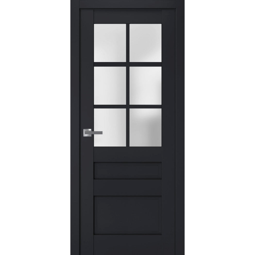 Interior Solid French Door Frosted Glass | Veregio 7339 Antracite | -32 x 80