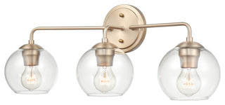 3 Light 25.5 in. Modern Gold Bathroom Vanity Light