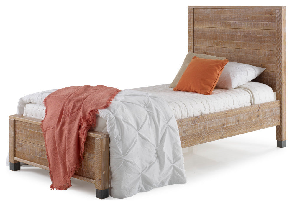Baja Platform Bed, Barnwood, Twin