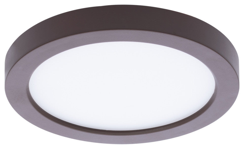 Round LED Energy Star Flush Mount, Bronze