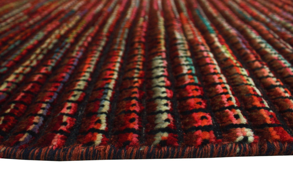 High-Low Chobi Anahit Burgundy Rug, 5'7x8'2