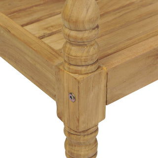 Vidaxl Batavia Bench With Anthracite Cushion 47.2" Solid Teak Wood
