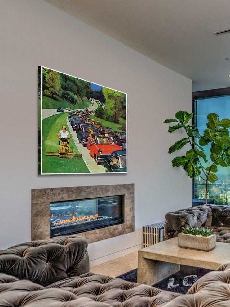 "Speeder on the Median" Print on Canvas by Richard Sargent