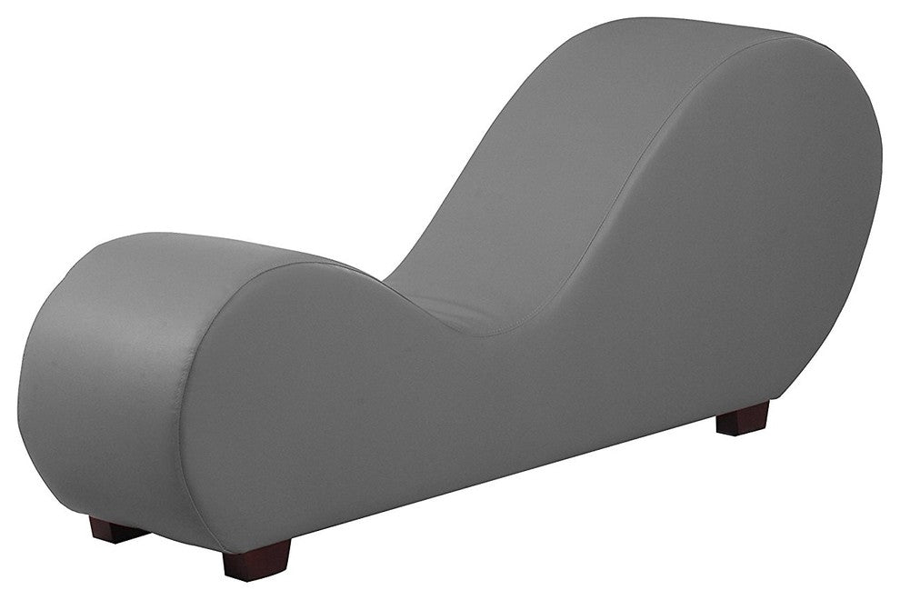 Modern Bonded Leather Chaise Yoga Chair