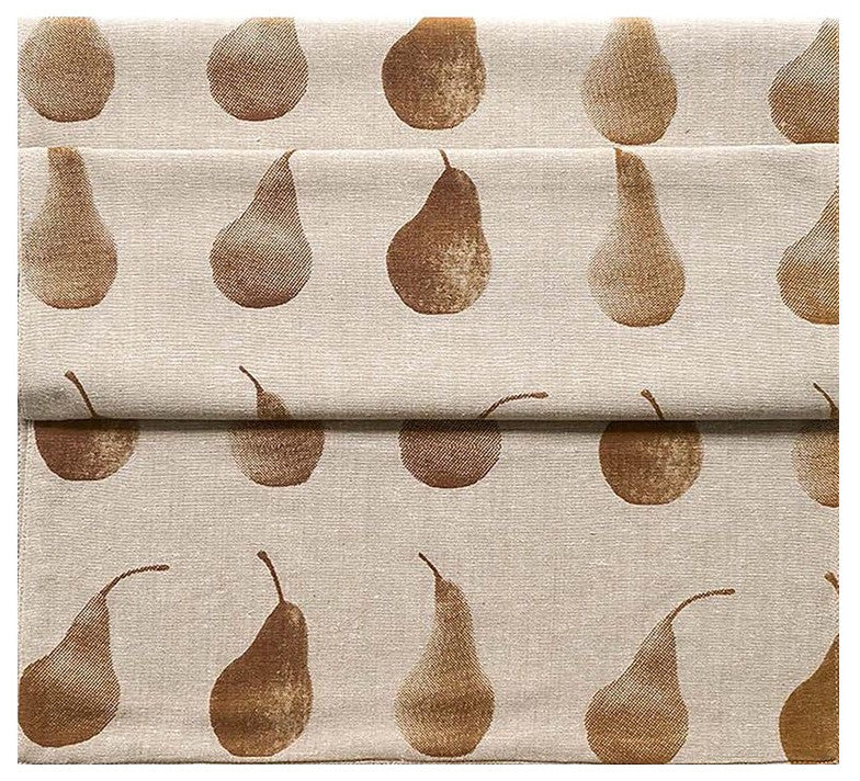 Set of Eight Brown Pear Pattern Napkins