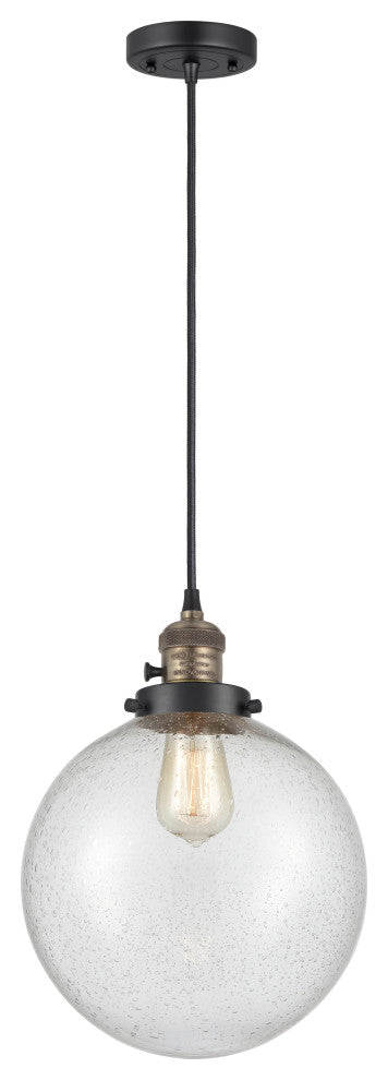 INNOVATIONS 201CSW-BAB-G204-10-LED 1-Light Mini Pendant Black Antique Brass
