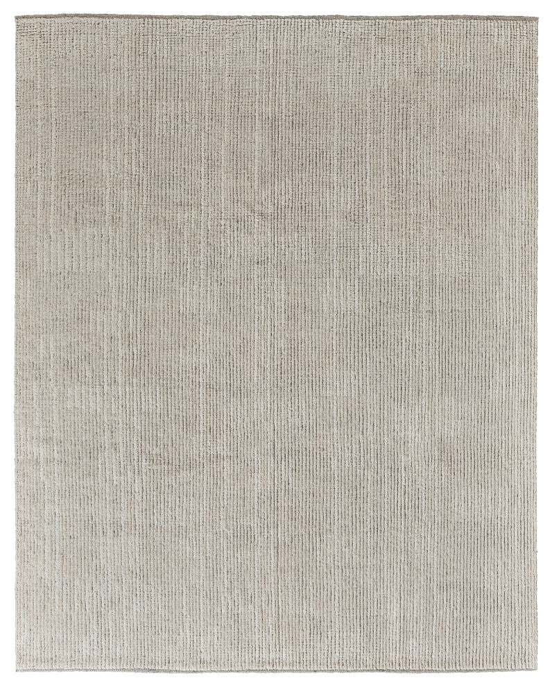 Weave & Wander Rheed Wool Rug, Solid Ivory, 8ft-6in x 11ft-6in Rug