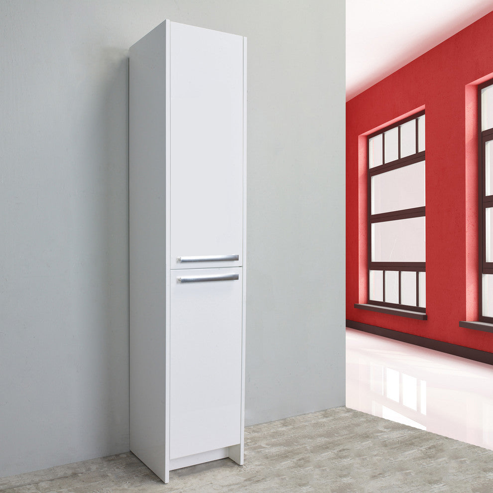 Eviva Lugano 16" Side Cabinet, White