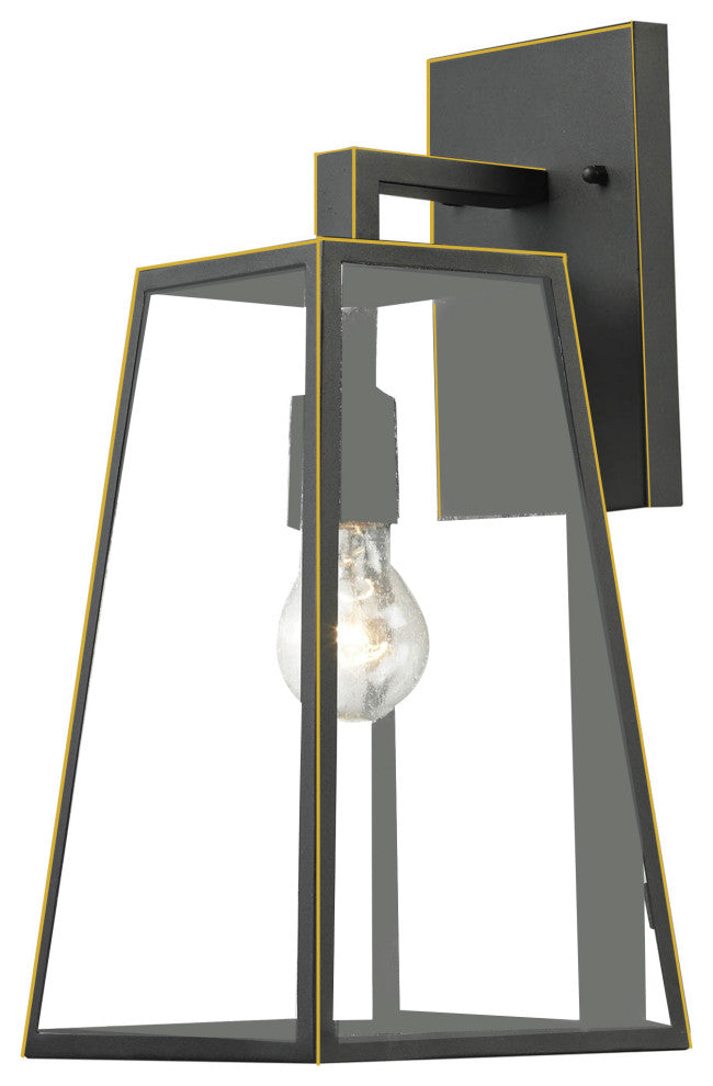 1 Light Outdoor Wall Mounted Lighting In Imperial Black Finish