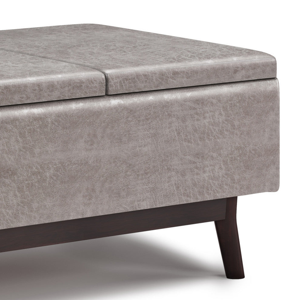 Owen Tray Top Small Coffee Table Storage Ottoman