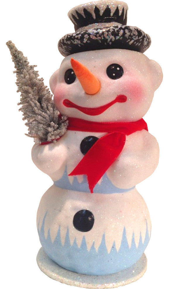 Schaller Paper Mache Candy Container- Snowman