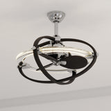 Galileo 22" Ceiling Fan Satin Nickel and Black