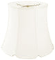 Tall Drum Bottom V-Notch Designer Lampshade, White