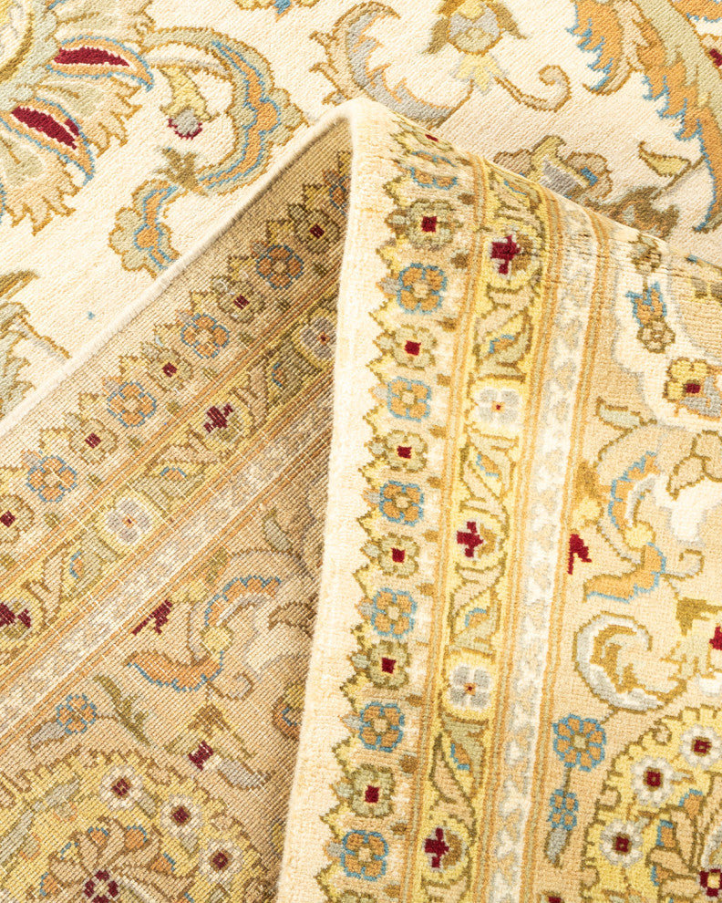 Kalyan, One-of-a-Kind Hand-Knotted Area Rug Ivory, 9'2"x12'5"