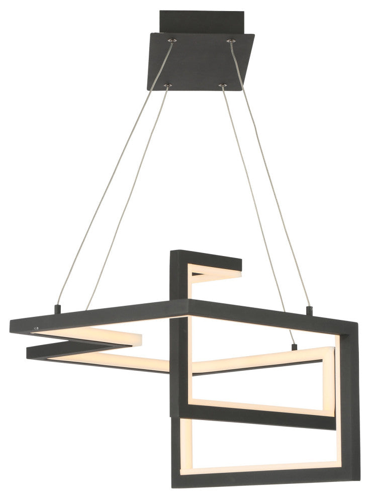 Minecraft 23" LED Pendant 3000K, Black