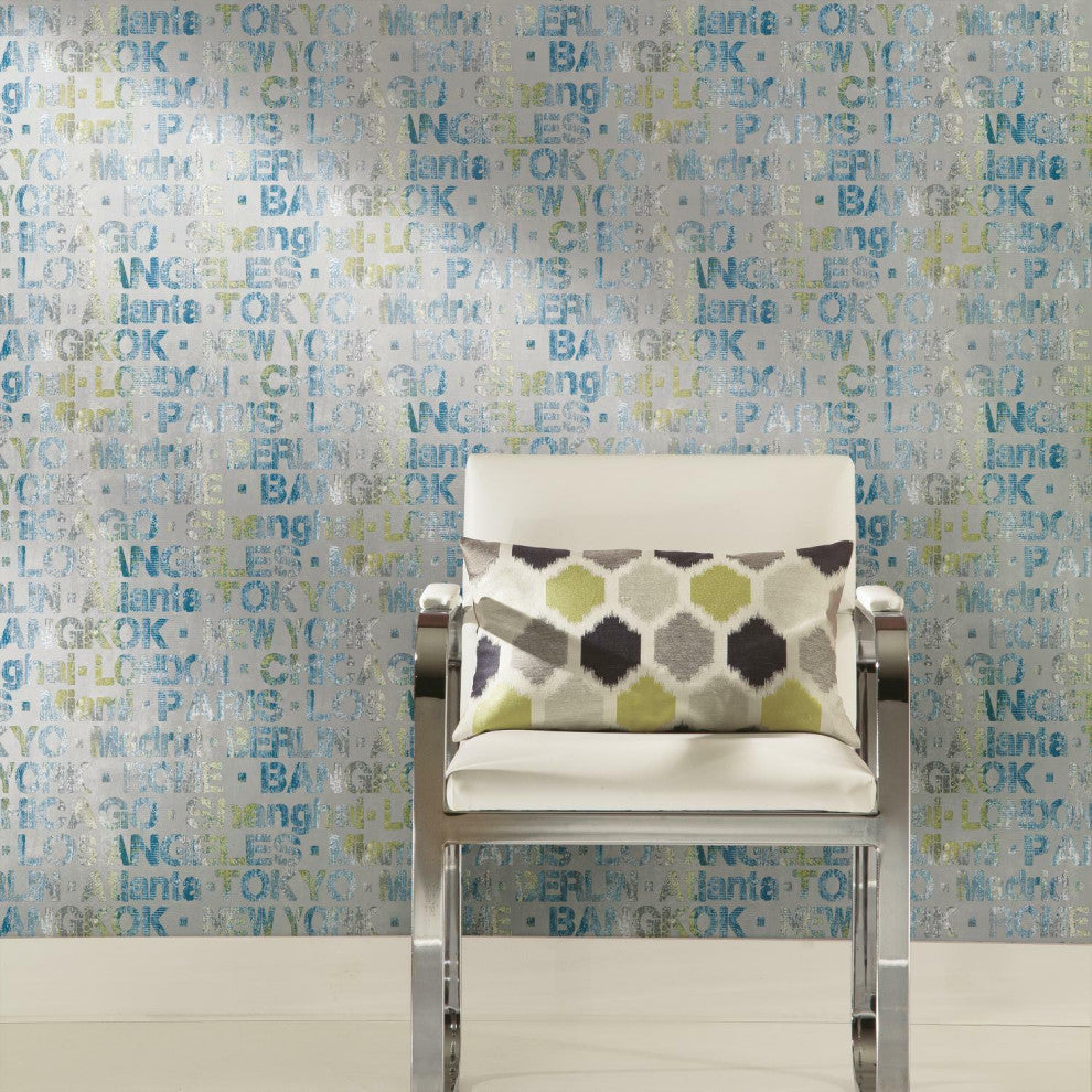 Blue & Green Cities Of The World Peel & Stick Wallpaper