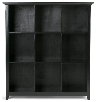Acadian SOLID WOOD 9 Cube Bookcase and Storage Unit, Black