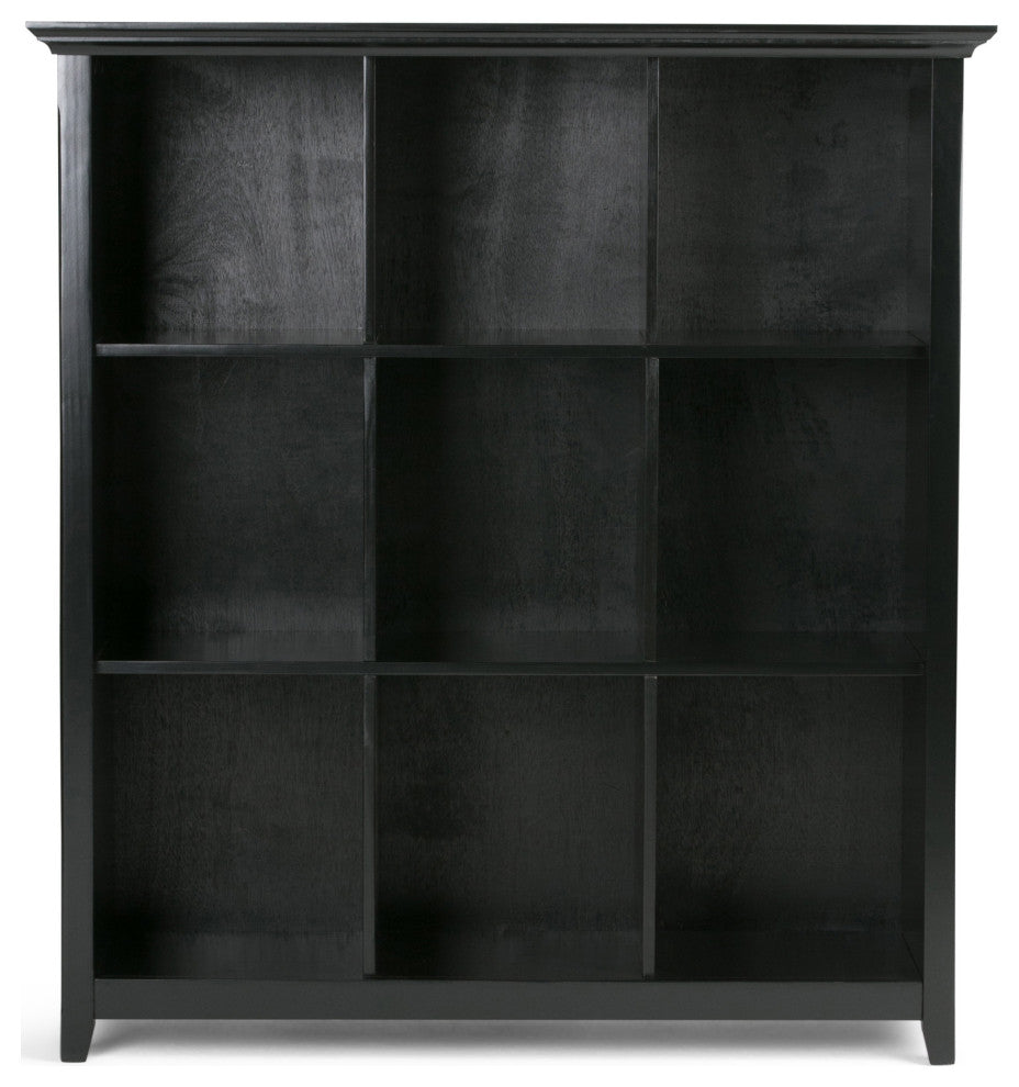Acadian SOLID WOOD 9 Cube Bookcase and Storage Unit, Black