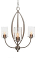 Marquise 3 Light Chandelier, Brushed Nickel