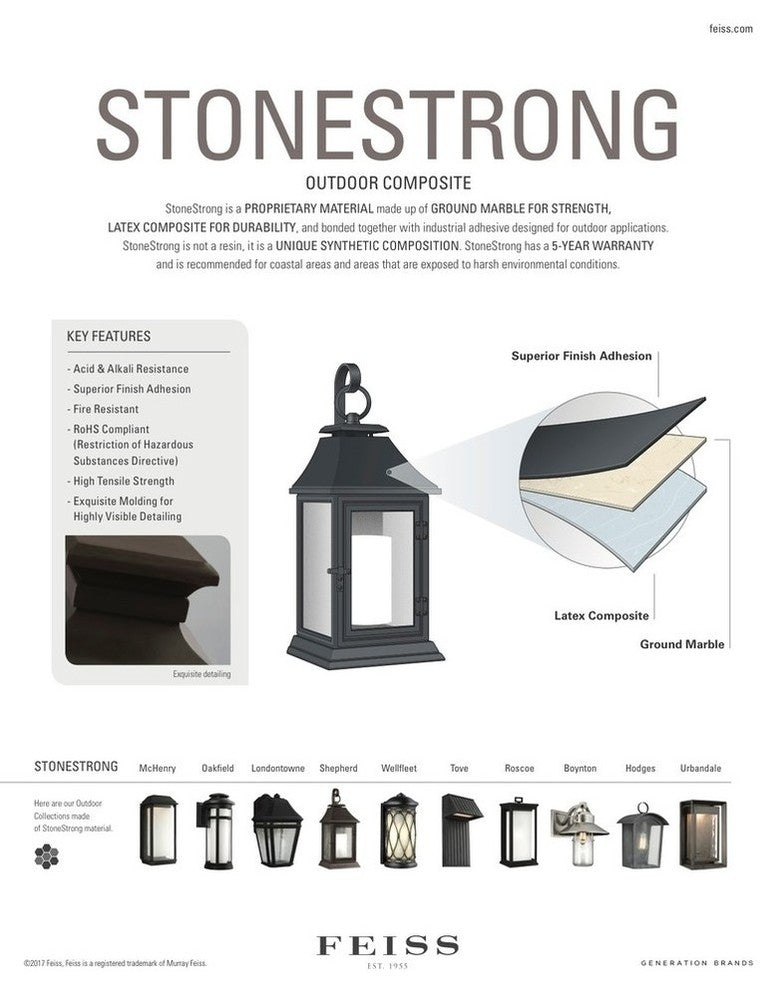 1-Light Outdoor Pendant, Dark Weathered Zinc