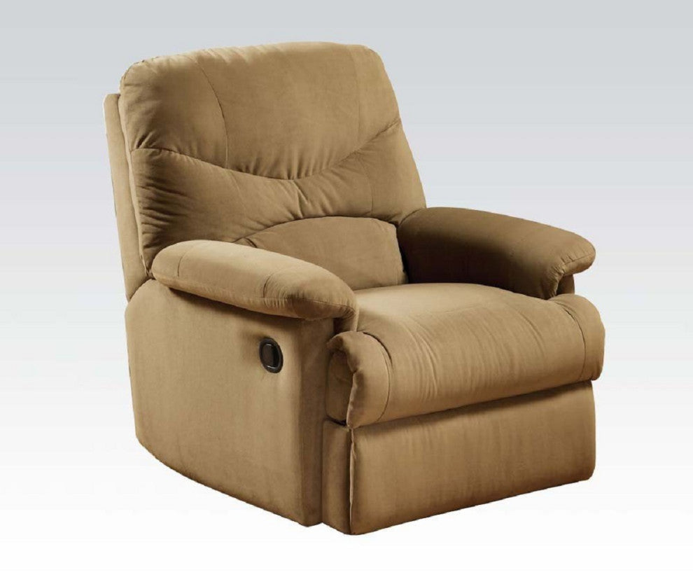 Motion Recliner, Light Brown Microfiber
