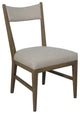 Josey Side Chair- Smoke grey - Platinum fabric, set of 2 chairs