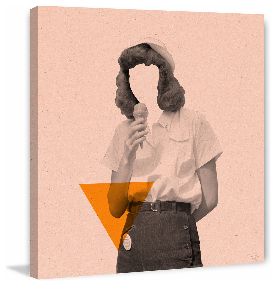 Marmont Hill, "No Face Rosa II" by Bengoa Vazquez Print on Wrapped Canvas, 32x32