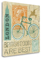 "Postcard From London Collage" By Sue Schlabach, Giclee on Gallery Wrap Canvas