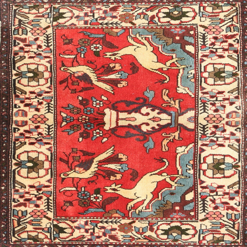 Ahgly Company Indoor Square Traditional Area Rugs, 7' Square