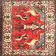 Ahgly Company Indoor Square Traditional Area Rugs, 7' Square