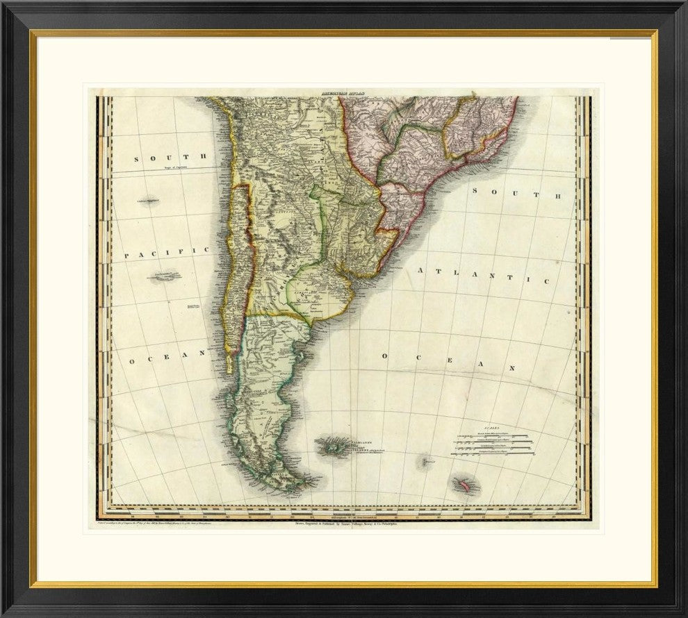 "South America and West Indies, 1823"  by Henry S. Tanner, 40x36"