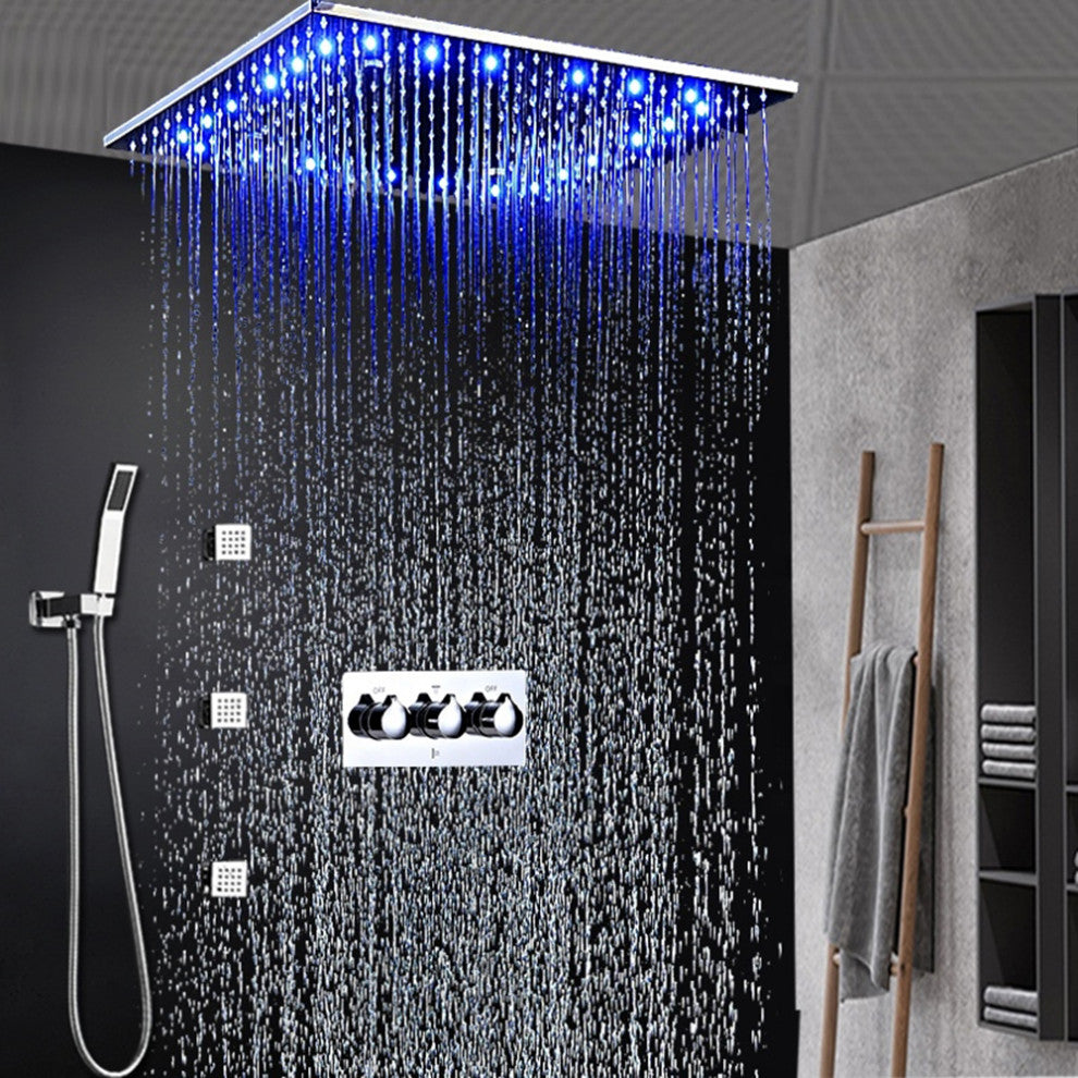 Fontana Lima 20 Inch LED Chrome Shower Set
