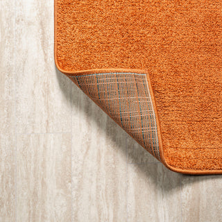 Haze Solid Low-Pile Runner Rug, Red, 3 X 5