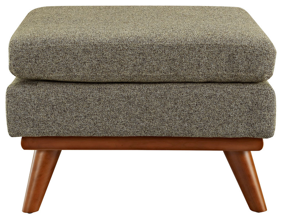 Modern Contemporary Fabric Ottoman , Beige, Fabric