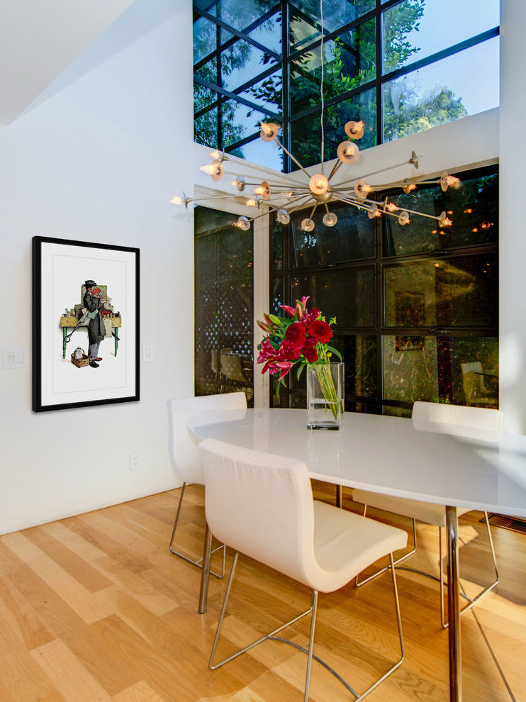 "Bookworm" Framed Art Print by Norman Rockwell