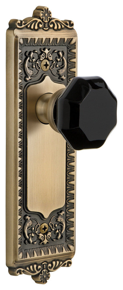 Windsor Plate Passage Lyon Knob, Vintage Brass, 850496