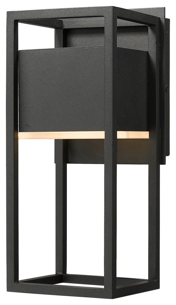 Z-Lite 585S-LED Barwick 13" Tall LED Outdoor Wall Sconce - Black