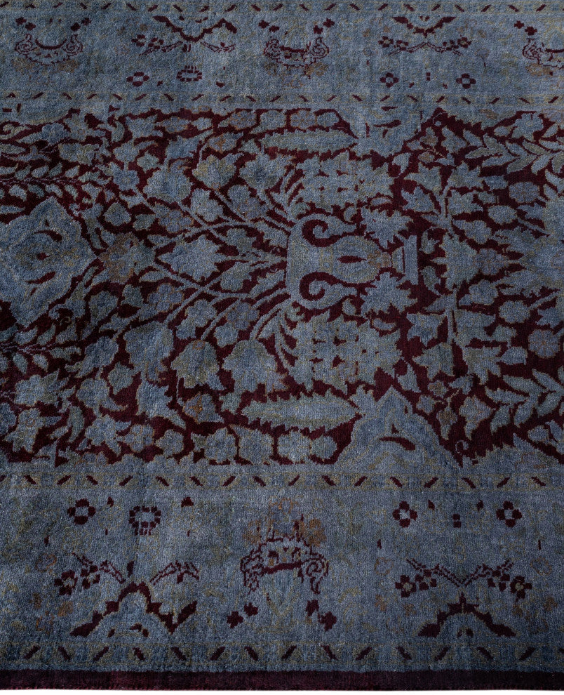 Overdyed One-of-a-Kind Hand-Knotted Area Rug Gray, 2' 6" x 9' 3"