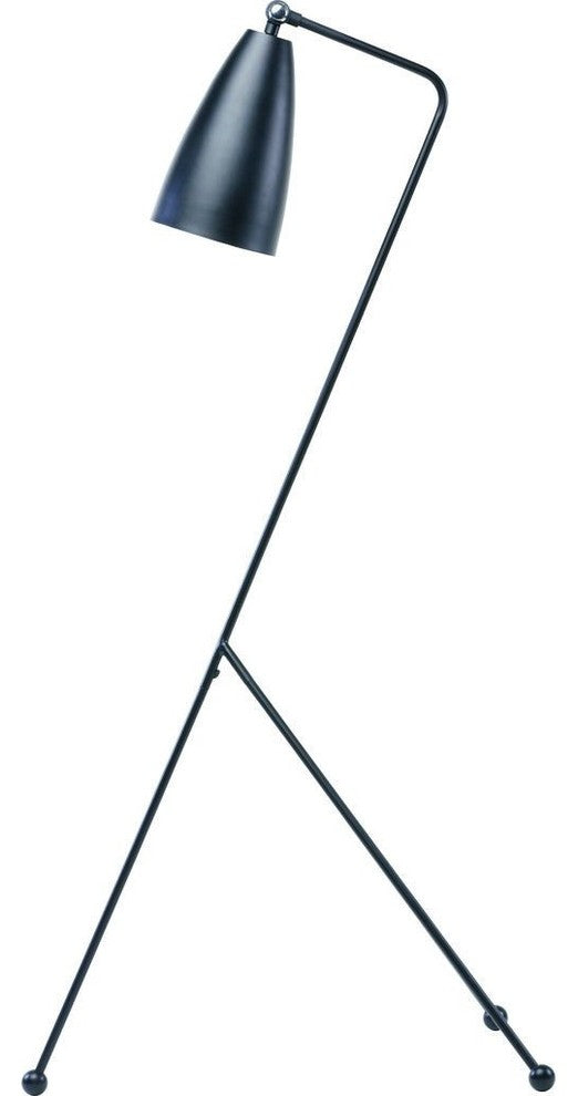 Nuevo Living Lucille Lighting Floor Lamp, Black Steel Metal