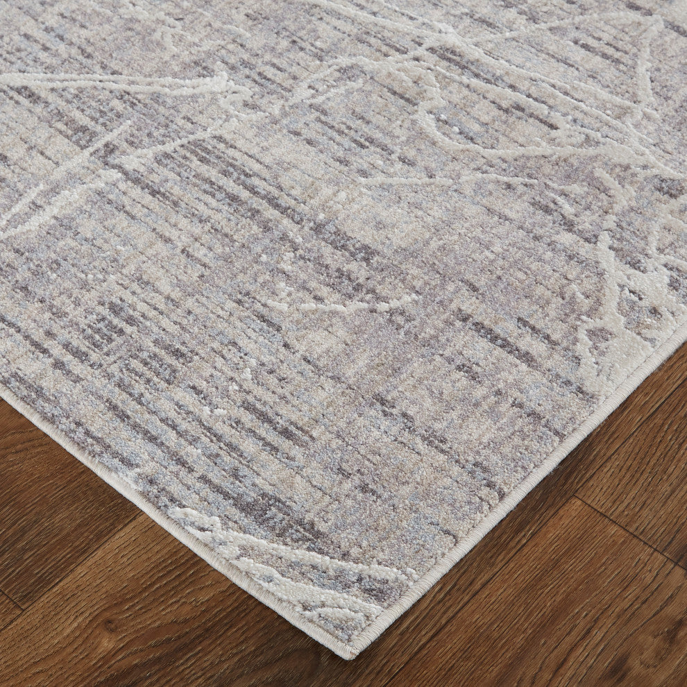 Weave & Wander Inger Marble Rug, Beige/Ivory, 5' x 8' Rug