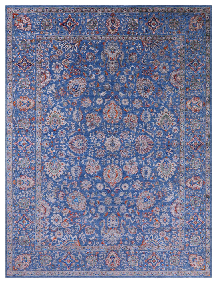 Wool and Silk Persian Handmade Rug 9' 2" X 12' 0" Q12087