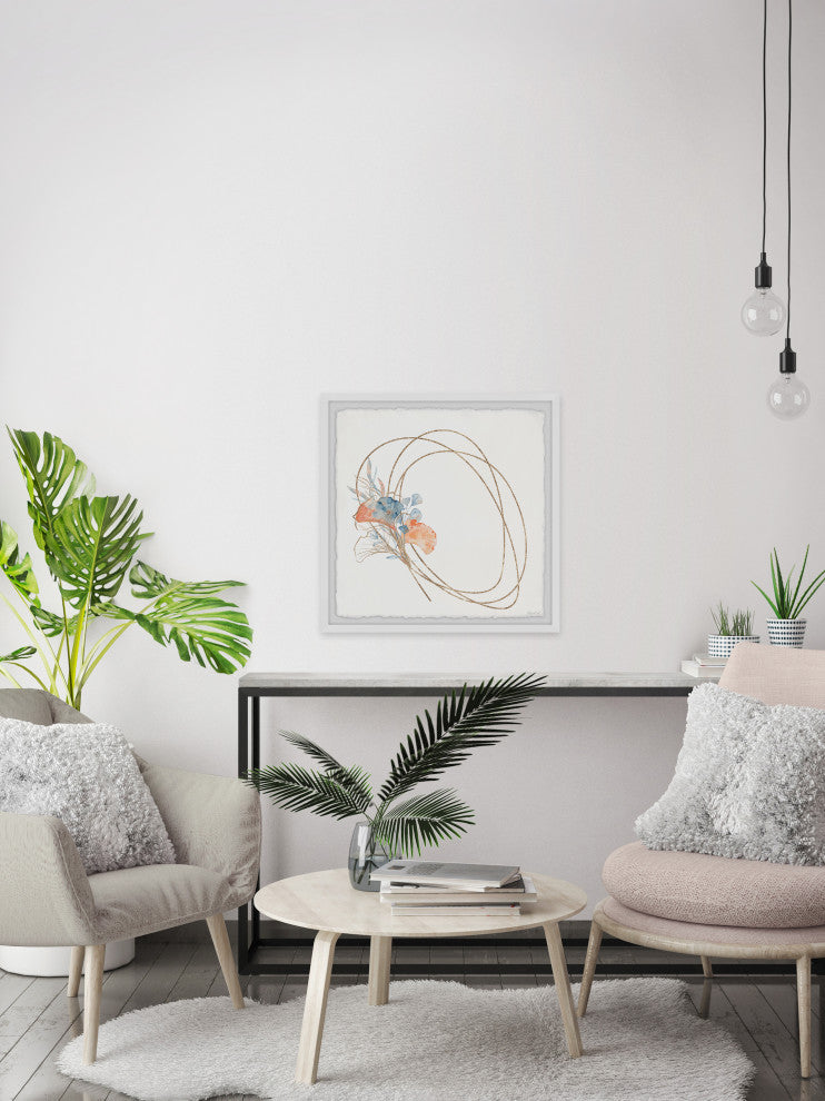 "Underwater Plants" Framed Painting Print, 24x24