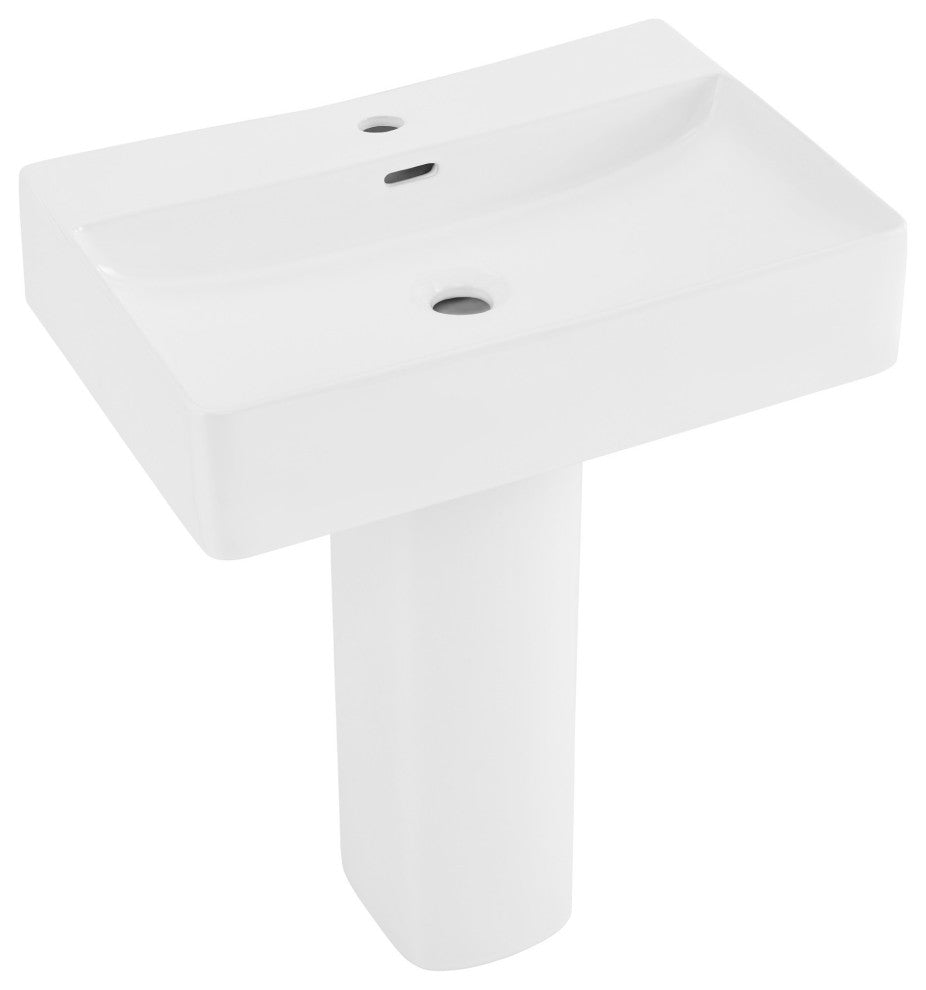 Concorde Square 2-Piece Pedestal Sink