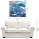 "Glistening Tide" Abstract Wall Art Frameless Free Floating Tempered Glass Print