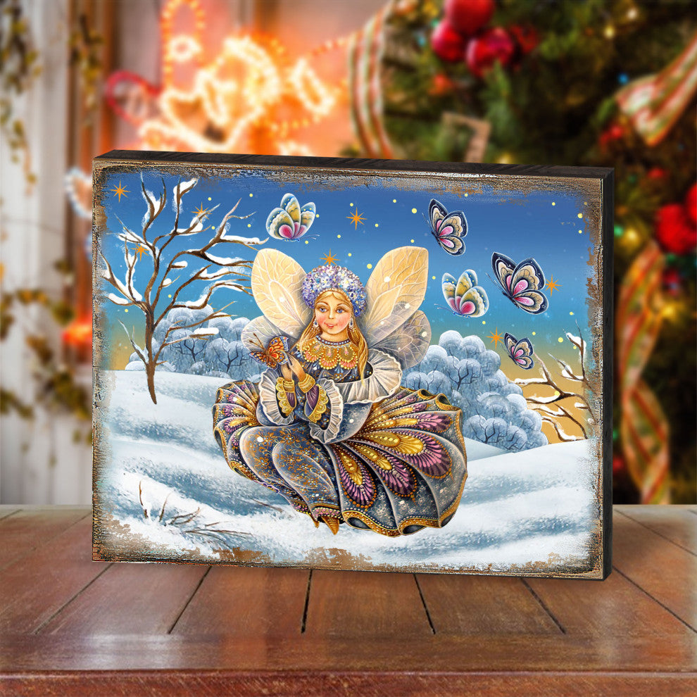 Butterfly Fairy Wooden Wall Art, Medium, 18"x12"