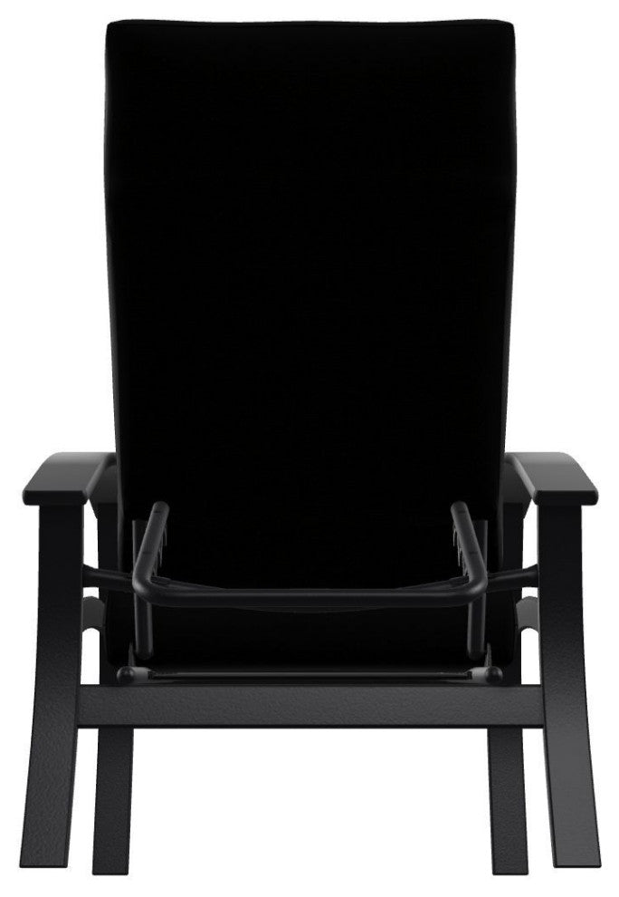 Belle Isle Cushion Outdoor Adjustable Back Chair, Black/Black