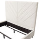 Vogue Eastern King Bed, Light Cream Velvet