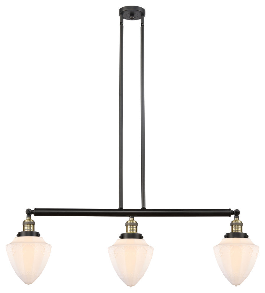 Innovations 213-BAB-G661-7-LED 3 Light Island Light, Black Antique Brass