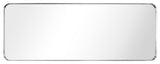 Ultra Stainless Steel Rectangular Wall Mirror, Silver, 18"x48", Brushed