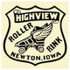 "Highview Roller Rink" Digital Paper Print by Retrorollers, 18"x18"